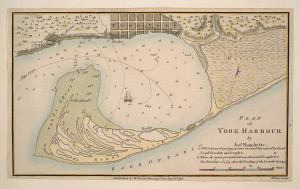Map of York Harbour from 1797-1815 as commissioned by John Graves Simcoe. 